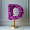 Standing Purple Rose Letter D Lamp - Imaginary Worlds