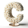 Standing White Rose Letter C Lamp - Imaginary Worlds