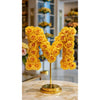 Standing Yellow Rose Letter M Lamp - Imaginary Worlds