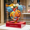 Sunset Glow Forever Rose Heart Sculpture - Imaginary Worlds