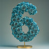 Teal Rose Eternal Number 6 Lamp - Imaginary Worlds