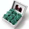 Teal Roses Forever Multimedia Keepsake Box - Imaginary Worlds