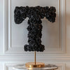 Thanatos Black Rose Letter T Lamp - Imaginary Worlds