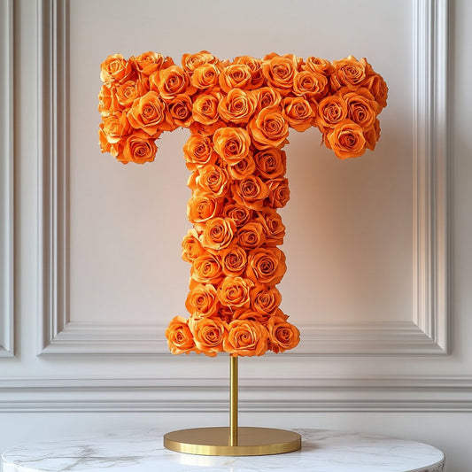 Themis Orange Rose Letter T Lamp - Imaginary Worlds