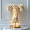 Themis White Rose Letter T Lamp - Imaginary Worlds