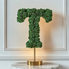 Thetis Green Rose Letter T Lamp - Imaginary Worlds