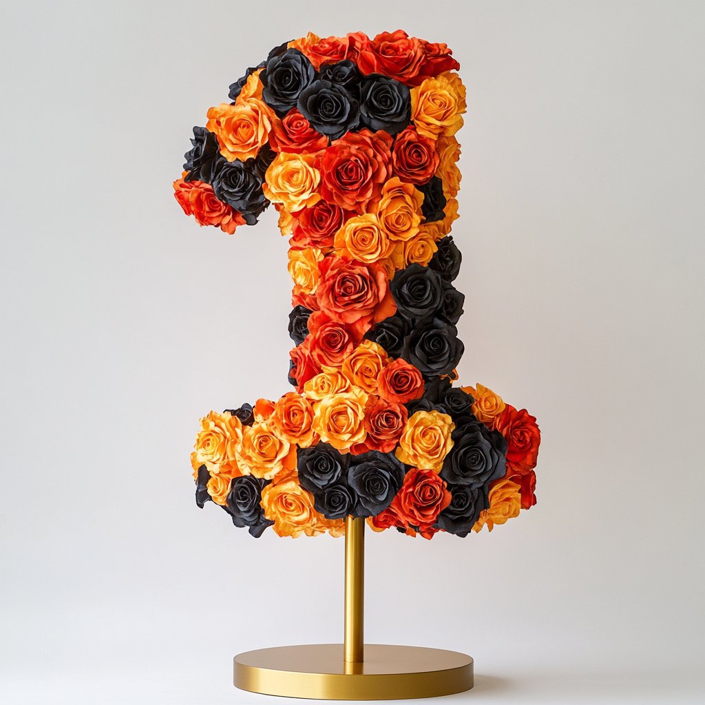Two-tone number rose lamp - Imaginary Worlds