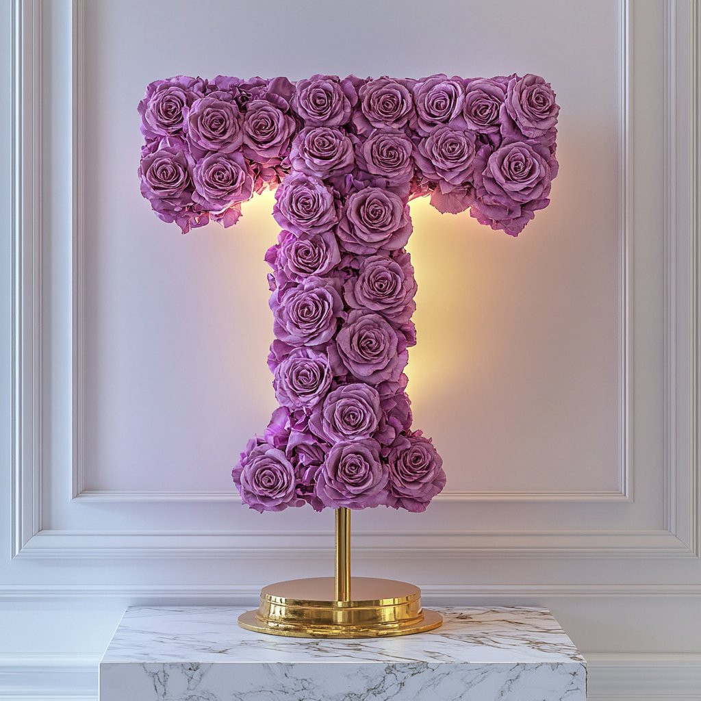 Tyche Purple Rose Lamp - Imaginary Worlds