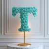 Tyche Teal Rose Letter T Lamp - Imaginary Worlds