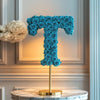 Tyche Teal Rose Letter T Lamp - Imaginary Worlds