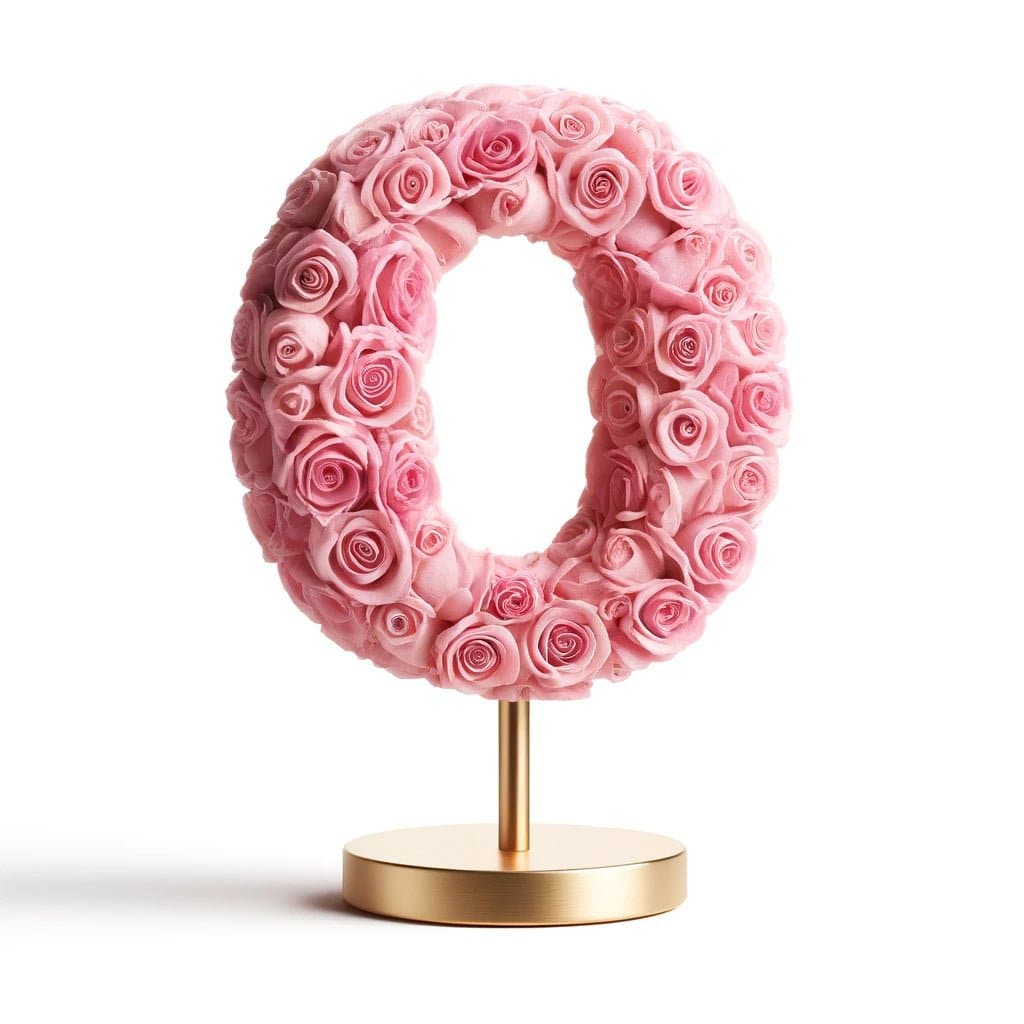 Venus Pink Rose Letter O Lamp - Imaginary Worlds