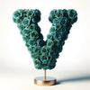 Vesta Teal Rose Letter V Lamp - Imaginary Worlds