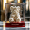 White Preserved Rose Bear - Imaginary Worlds