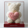 White Rose Bear with Pink Heart - Imaginary Worlds