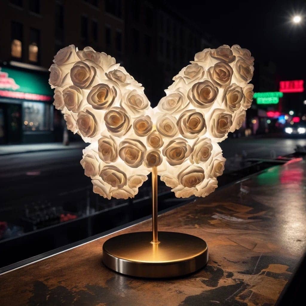 White Winged Serenity Butterfly Lamp - Imaginary Worlds