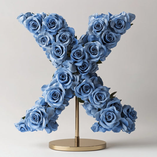 Xanthe Blue Rose Letter X Lamp - Imaginary Worlds