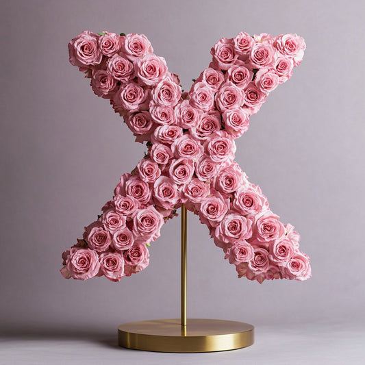 Xanthe Pink Rose Letter X Lamp - Imaginary Worlds