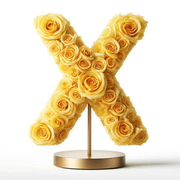 Xenophon Yellow Rose Letter X Lamp - Imaginary Worlds
