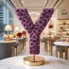 Yara Purple Rose Letter Y Lamp - Imaginary Worlds