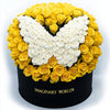 Yellow Ramo Buchon White Roses Butterfly - Imaginary Worlds