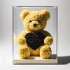 Yellow Rose Bear with Black Roses Heart - Imaginary Worlds