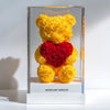 Yellow Rose Bear with Red Roses Heart - Imaginary Worlds