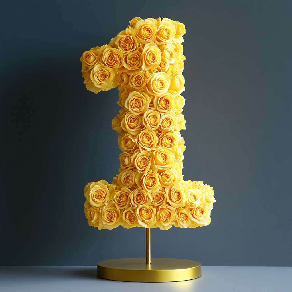 Yellow Rose Eternal Number 1 Lamp - Imaginary Worlds