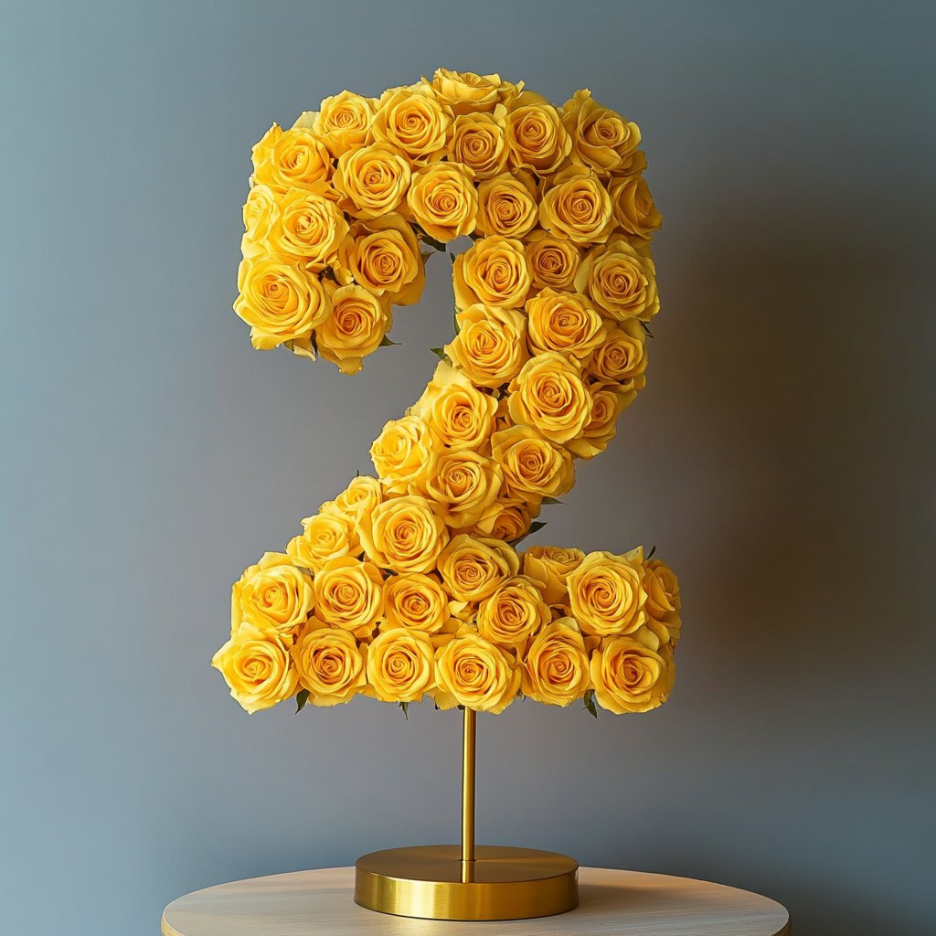 Yellow Rose Eternal Number 2 Lamp - Imaginary Worlds