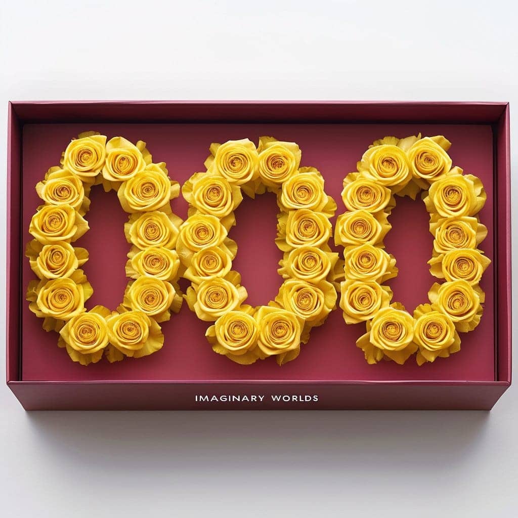 Yellow Roses 000 Rose Box - Imaginary Worlds