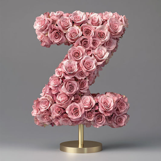 Zephyros Pink Rose Letter Z Lamp - Imaginary Worlds