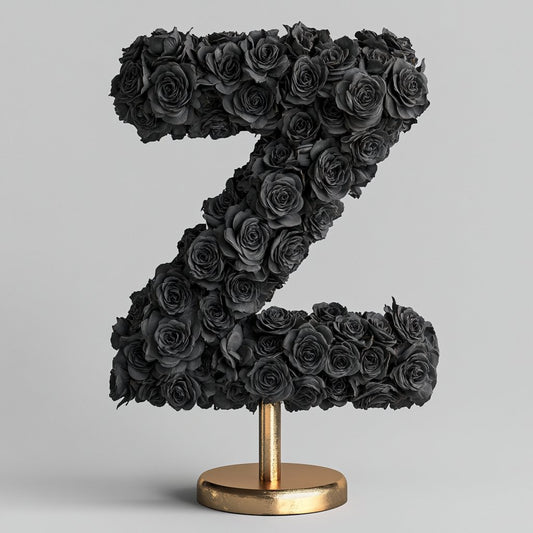 Zephyrus Black Rose Letter Z Lamp - Imaginary Worlds