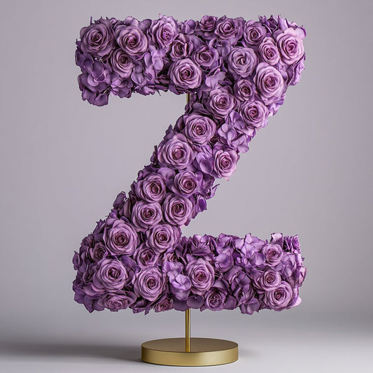 Zephyrus Purple Rose Letter Z Lamp - Imaginary Worlds