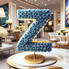 Zeus Blue Rose Letter Z Lamp - Imaginary Worlds