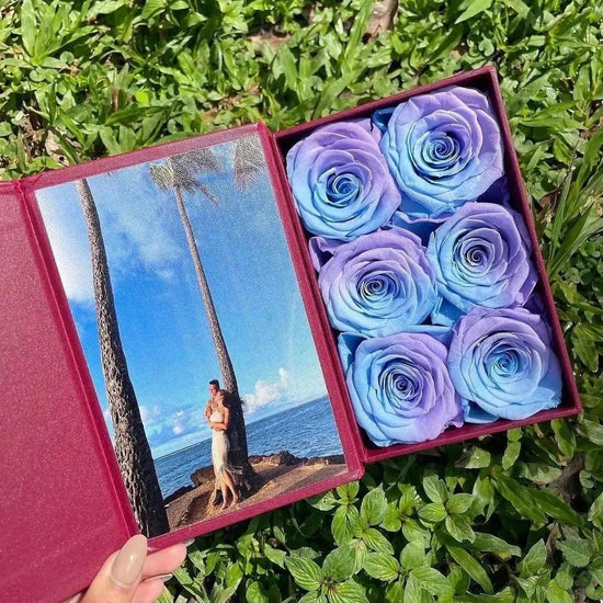 Anniversary Edition Forever Rose Box with Photo - Cherished Moments - Imaginary Worlds