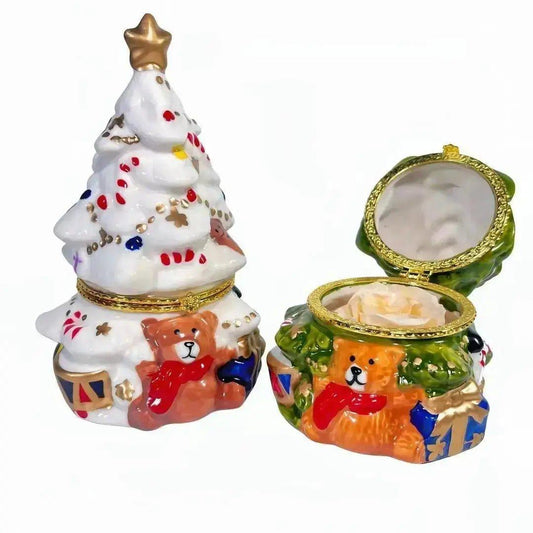Enchanting Mini Christmas Tree Ceramic Jar Set - Imaginary Worlds