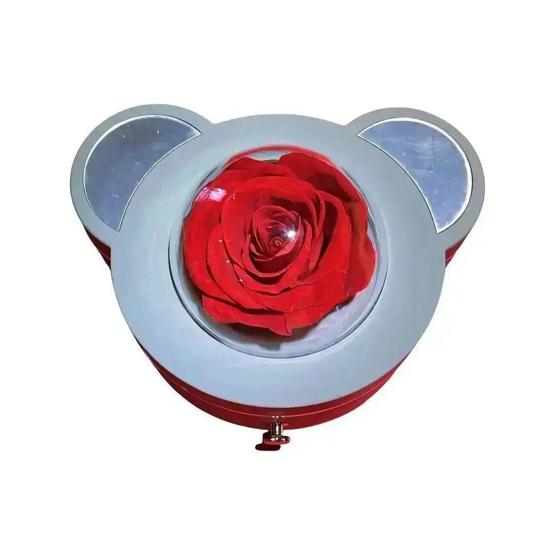 Eternal Rose Bear Head Jewelry Box - Imaginary Worlds