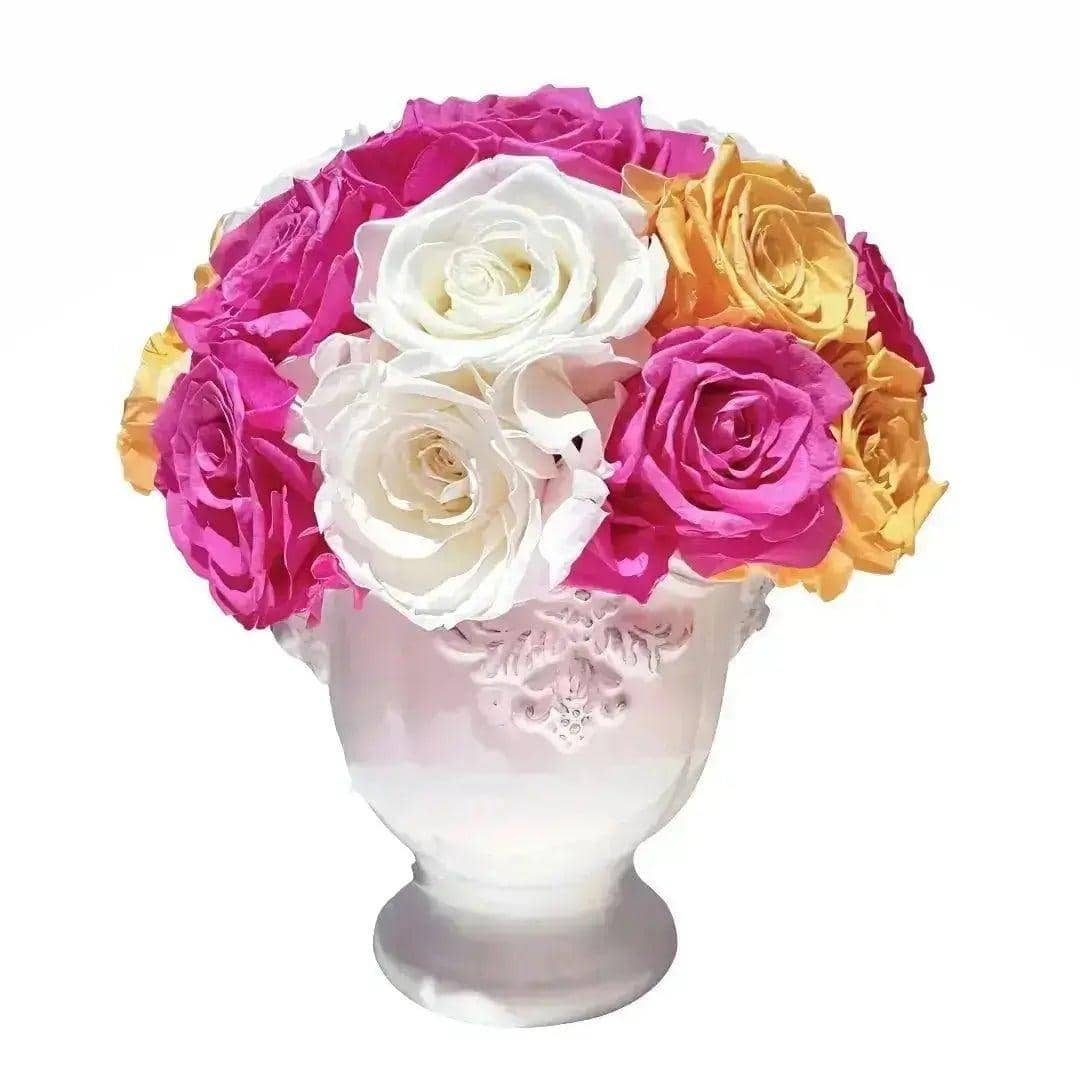 Eternal Roses Bouquet in European Resin Vase - Imaginary Worlds