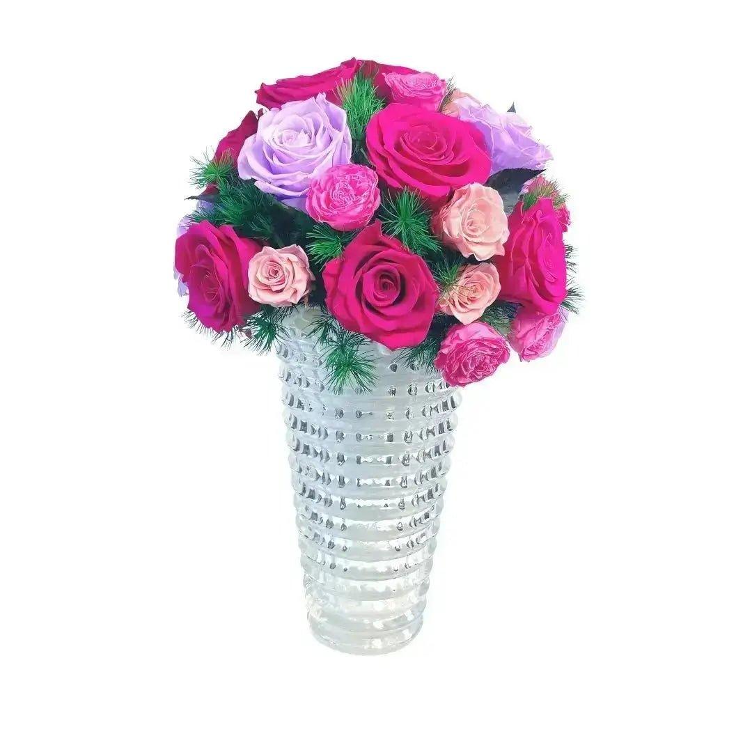 Forever Roses Elegance in Glass Vase - Imaginary Worlds